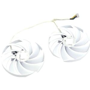 Computer koelgedeelte voor RTX 4080 Gaming X TRIO wit 95 mm PLD10010B12HH ventilator vervanging voor grafische kaart RTX4080 (ventilator - 2 stuks)