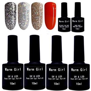 Warm Girl Gelnagels uv Vernissen Nagellak set 6 stuks Nagel Ontwerp Gellak uv Kleur Gelnagel gel set 10ml