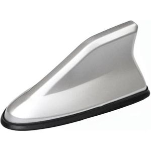 Audio- & videoantennes voor auto Carbon Fiber Look Auto Dakmontage Haaienvin Antenne Toppers Auto Radio AM FM Signaalversterker Auto-antenne(A-silver)