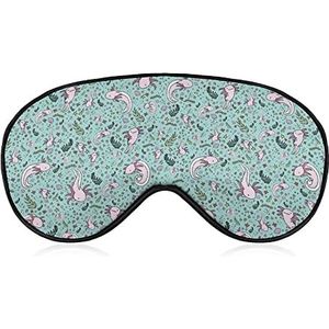 Kleurrijke Leuke Axolotl Patroon Slaap Masker Lichtgewicht Oogmasker voor Slapen met Verstelbare Riem voor Mannen Vrouwen