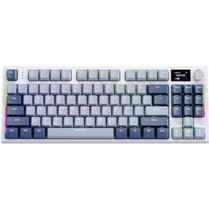 QPSJXN K86 Mechanisch toetsenbord, wifi, met kleurenscherm, metalen knop, wolkdriver, hot-swap, multifunctionele Bluetooth (pepermunt)
