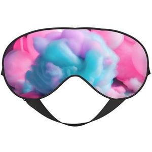 Roze Suikerspin Print Comfortabele Slaap Oogmasker Mannen Vrouwen Lichtgewicht Reizen Nap Meditatie Yoga Werk