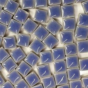 Mozaïek tegels 100g DIY keramische mozaïek tegels glas spiegel handgemaakte ornamenten tegels muur ambachten kleurrijk kristal voor decoratieve materialen 58 (kleur: blauw)