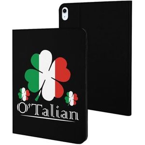 O'Talian Ierse 4 klavertje Italiaanse vlag hoesje compatibel voor ipad Air5/air4 (10,9 inch) /ipad Pro 2018 (11 inch) slanke hoes beschermende tablet hoesjes standaard cover