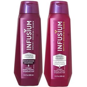 Infusium Professionele behandelingen Haarverzorging - Reparatie & Vernieuw met Arganolie & Keratine - Shampoo & Conditioner Set - Net Wt. 14.5 fl oz (400 ml) per fles - één set