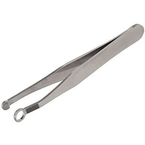 Precisie Neushaar Pincet Roestvrijstalen Ronde Tip Veilige Knip voor Neus, Bakkebaarden, Wenkbrauwen en Lichaam, Lichtgewicht Draagbaar Ontwerp