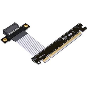 JMT PCI-E 4,0 x1 x4 naar X16 verlengkabel gen4 16G/BPS 64G/BPS adapter voor netwerkkaart USB-kaart Solid State Drive SSD-kaart (K31SF,25 cm)