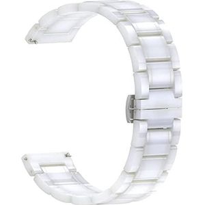 20mm 22mm 24mm Luxe Keramische band geschikt for de Samsung Galaxy 3 horloge 46mm 42mm Gear S3 Strap Active 2 40 44mm Smart horloge Ceramic Strap (Color : White, Size : 24mm)