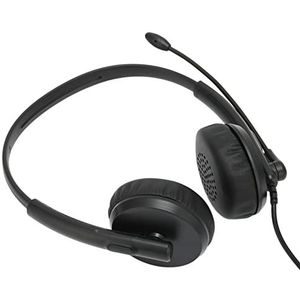 Shanrya Klantenservice headset, 3,5 mm comfortabele USB-headset eenvoudige verbinding brede compatibiliteit voor Webinar voor Skype voor Call Center