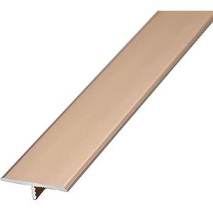 T Molding Vloer Verbindingsstrip Aluminium Vloer Overgangsstrip for Houten Vloeren Platte Cinch Naad Cover Tapijt Randverlijming:(Goud,Width 2cm)