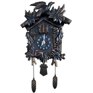 WALPLUS Black Forest Vintage Cuckoo Wandklok Koekoeksklok Moderne Hangklok Kinderwekker Decoratie Vintage DIY Kinderkamer Woonkamer Huis