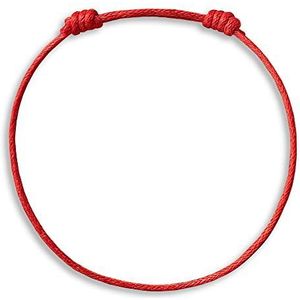 Kabbalah Armband Red String rode draad rood van natuurlijk katoen dames heren familie in grootte verstelbaar, Katoen