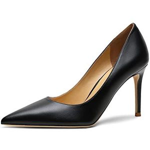 Pumps voor vrouwen -Comfortabele hoge naaldhakken matte schoenen Zwart 34 EU