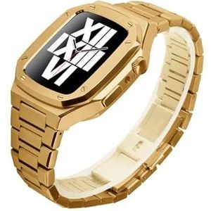 OFWAX Roestvrij stalen horlogekast riem modificatiekit, voor Apple Watch Band 9 8 7 6 5 4 SE 44 mm 41 mm 45 mm serie horloge vervangen upgrade siliconen band metalen behuizing, 41MM, agaat