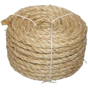 Milageto Sisal touw touw gevlochten henneptouw kat krabpaal DIY wrap meubels kat accessoires jute touw touw voor krabpalen, 8 mm x 50 m