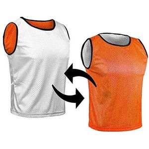 SPORTSBIBS Voetballijfje voor kinderen en volwassenen, 2-kleurig, trainingslijfje, markeringshemd, dubbelzijdig voor teamspel, dames, heren, junioren, senioren, vele kleuren en maten