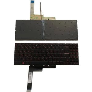 Voor MS-17L2 17L3-17 L4-17P1-17LL-17N1-17S1 MS-1581/1583-15H1/15H2/15H4/15HK/1591/1592/1593 Toetsenbord met achtergrondverlichting(Red Backlight RU)