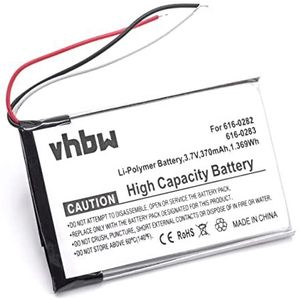 vhbw Li-Polymeer batterij 400 mAh (3,7 V) compatibel met MP3-speler muziekspeler Apple iPod Nano 2e generatie, 2G, A1199, MA004LL/A, MA005LL/A, MA099LL/A