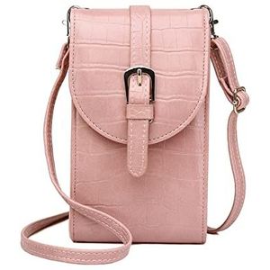 Vrouwelijke cross-body tas Vrouwelijke tas Kleine vierkante tas Riemgesp Enkele schoudertas Mobiele telefoontas (Color : Pink, Size : 1)