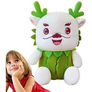 Chinese dierenriem knuffel | Zacht fruit Dragon figuur Dragon jaar knuffel speelgoed - Vakantiedecor pluche knuffeldier voor jongens en meisjes nieuwjaarscadeaus Voihamy