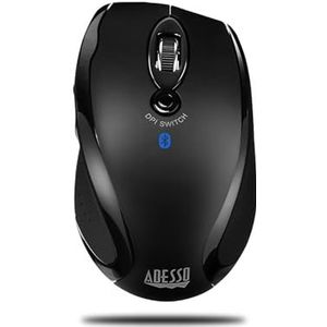 Adesso iMouse S200B muis Bluetooth Optisch 2000 DPI Ambidextrous Zwart - Muis (beide handen, Optisch, Bluetooth, 2000 DPI, 70 g, Zwart)