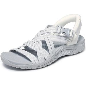 Skechers Reggae-Morning Light Damessandalen, wit/grijs, 35 EU, wit grijs, 35 EU