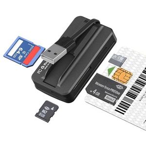 6-in-1 Belgische ID-kaartlezer – Eid-kaartlezer – ondersteunt digitale handtekening/CAC/smartcard/bank/IC/Eid/SD, Micro SD, MS, SIM, M2 gezondheidskaart, voor Windows