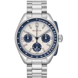 Bulova Mannen Chronograaf Quartz Horloge Met Roestvrij Stalen Band 98K112, Zilver, Armband