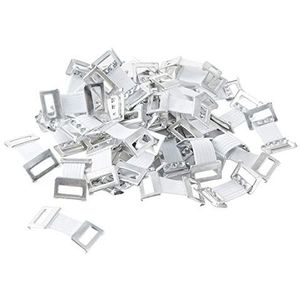 ORIENTOOLS 50 elastische bandageclips, metalen sluitingen, rekbaar, voor verschillende soorten bandages, verwisselbare bevestigingsclips, latexvrij (wit)