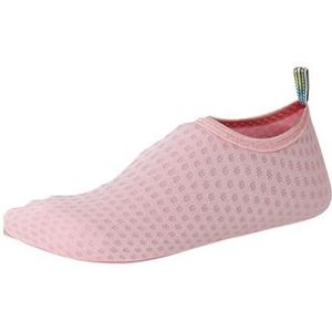 Zwemschoenen 2 paar waterschoenen rubberen zool mesh gat sneldrogende duikschoenen unisex strand zwemmen duiksokken antislip zee surfen volwassen mannen waterschoenen, roze, 34/35 EU