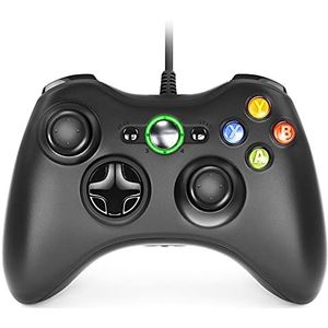 Dhaose Controller voor Xbox 360, gamepad joystick met kabel, USB Gamepad Wired Controller, PC Wired Joypad Game Controller, ergonomisch design Game Controller ondersteunt Xbox 360 PC Windows 7/8/10