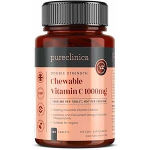 Kauwbare Vitamine C - 1000 mg - 120 Tabletten - Dubbele Sterkte