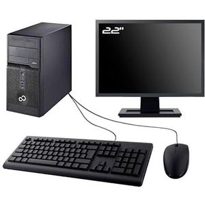 PC Fujitsu Esprimo P400 Monitor 22 inch Intel I3-3220 RAM 16 GB SSD 960 GB W11 WiFi (gereviseerd)