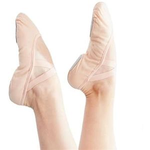 Dansschoenen voor dames, balletschoenen voor kinderen en volwassenen, balletschoenen met zachte zool, professionele canvas dansschoenen voor ballet 337, Roze, 40 EU