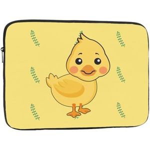 Cartoon Duck Laptoptas, Duurzame Schokbestendige Mouw, Handheld Draagbare Laptoptas Voor 13 Inch Laptop.