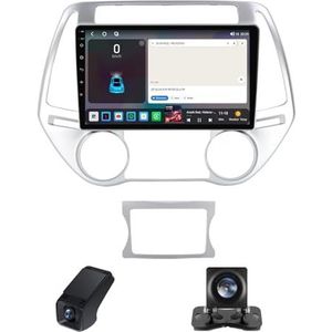 Android 13 Autoradio geldt voor Hyundai i20 PB 2012-2014 9 inch Touchscreen Autoradio met Wireless Carplay Android Auto Navi GPS Bluetooth FM/RDS Radio+Telecamera Achterkant(A,NF-2)
