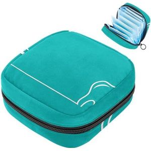MUOOUM Tandgroen maandverband Opbergtas Menstruatie Pad Tas Draagbare Menstruatie Cup Pouch met Rits voor Tiener Meisjes Vrouwen Dames
