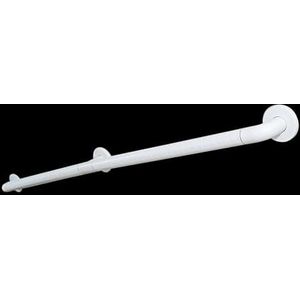 Roestvrijstalen leuning, stevige trapleuningen wandmontage, industriële reling pijp leuning, opstaprails voor binnentrappen, buitenterras, zolder, veranda, antislip en roest (wit, 30 cm)