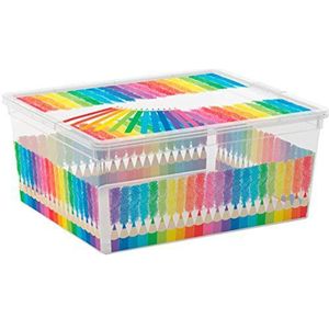 Kis Opbergdoos C Box Style Colours Arty 18 liter, plastic, meerkleurig, 40 x 34 x 17 cm