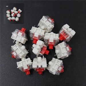 100 stks Mechanisch Toetsenbord Zwart Blauw Bruin Rood Sleutel Schakelaar voor CIY Sockets SMD 3pin Dunne Pins Compatibel met MX Switch (rood)