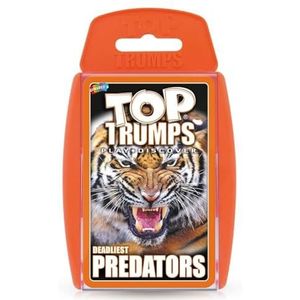Top Trumps Deadliest Predators Classic Card Game, leer feiten over de Grote Witte Haai, Komododraak en de King Cobra in dit educatieve pakket, cadeau en speelgoed voor jongens en meisjes vanaf 4 jaar