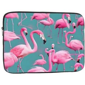 Laptop Case Een Flock Of Flamingos Laptop Sleeve Shockproof Beschermende Notebook Case Met Rits Aktetas Dragen