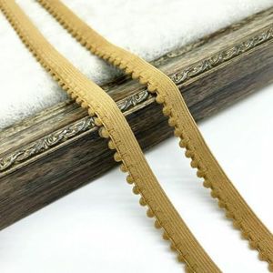 10mm elastische band Nylon lint Ondergoedbandjes BH-band Jurk Naaiwerk Kanten rand Kledingaccessoire Haarbanden DIY-Khaki-5 yards
