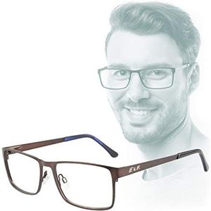 Metalen leesbril met premium glazen en Bluelight-Protect: het “Understatement“ (Bruin, +3,00 dpt)