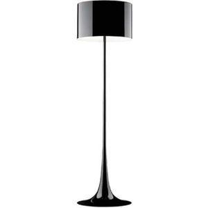 Minimalistische staande lamp van metaal Staande lampen Aluminium lampenkap Hoge paallamp Zwart/wit Leeslamp Scandinavische vloerlamp