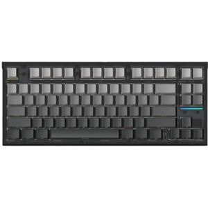 QPSJXN 75% mechanisch toetsenbord met afdichtingsstructuur, 83 RGB hot-swappable 3/5-pins schakelaar, compatibiliteit met drie modi, obsidiaan ultramarine