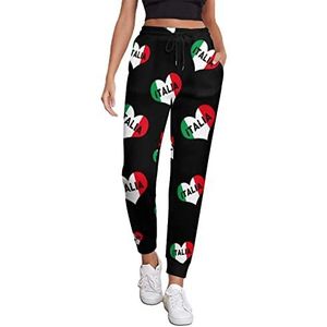 I Love Italy Heart Atletische joggingbroek voor dames, sweatpants, loungebroek met zak