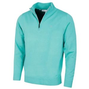 Calvin Klein Heren Campus 1/2 Zip Soft Feeltrui - Aquamarijn - L