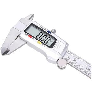Elektronische schuifmaat, 150 mm schuifmaat, roestvrij staal, digitale schuifmaat, digitale liniaal, meetinstrument, precisiemeting (0-150 mm)
