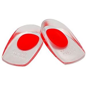 Inserts schoen hiel massage gel voetverzorging schoen lift hielkussen ondersteuning vrouwen comfort stand voor plantaire fasciitis en pijnverlichting (kleur: rood, maat: L)